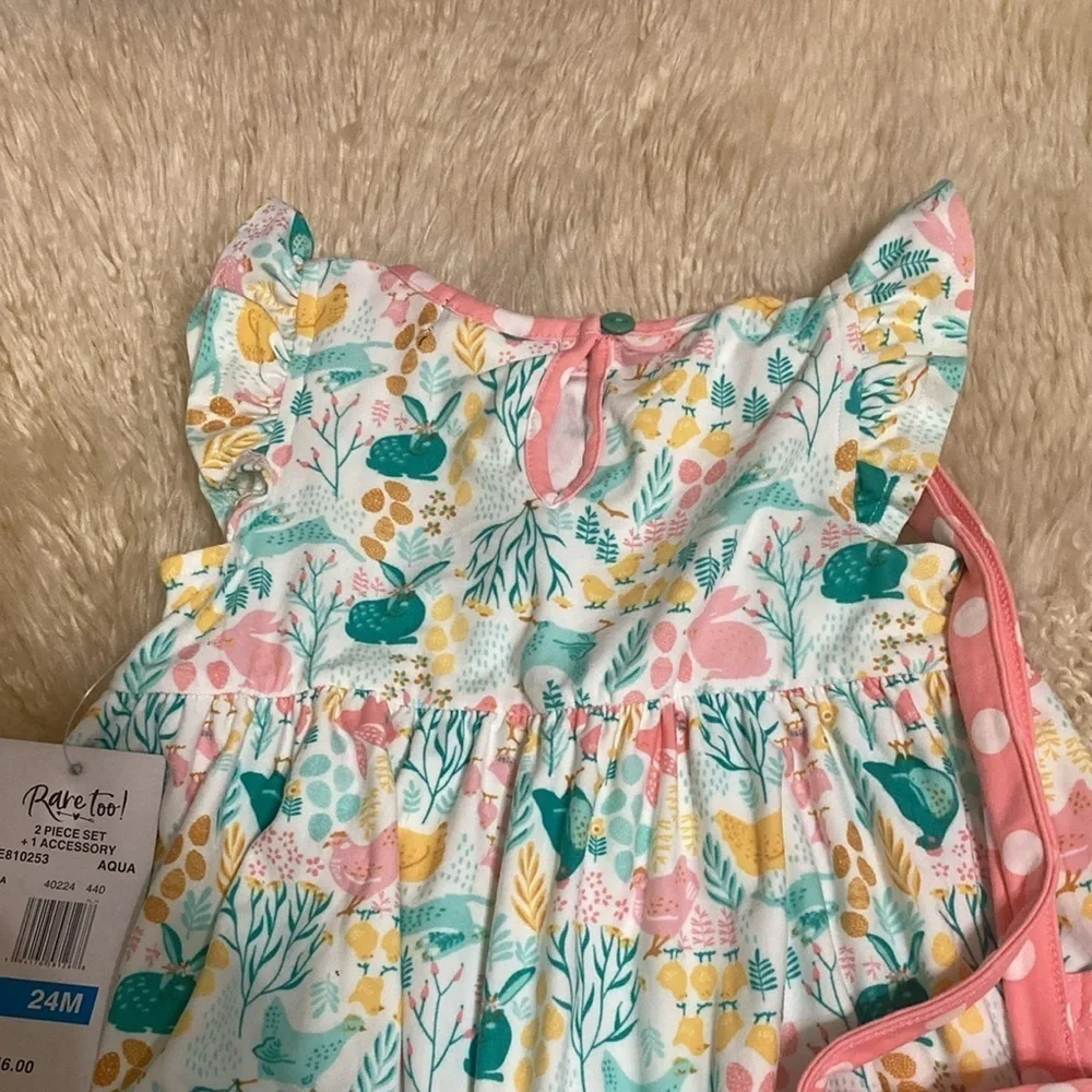Pink Polka Dot Ruffle Sleeve Kids Dress - Brand: Unknown